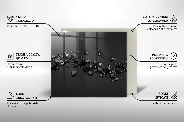 Copri piano cottura Astrazione di forme 3D