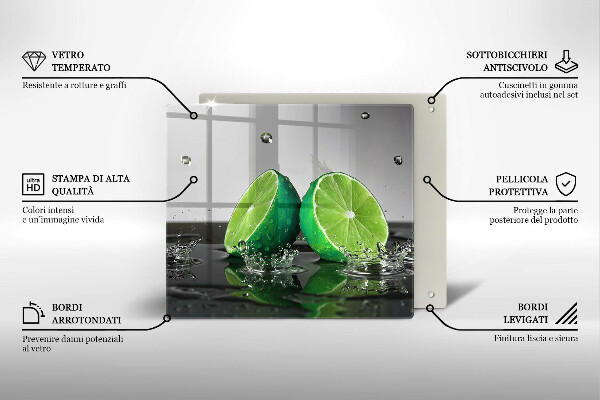 Copri piano cottura Lime succosi e acqua