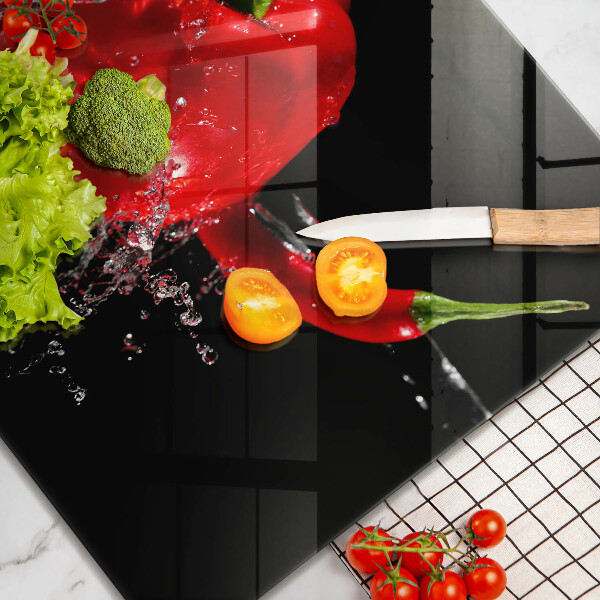 Copertura piano induzione Peperoni rossi in acqua