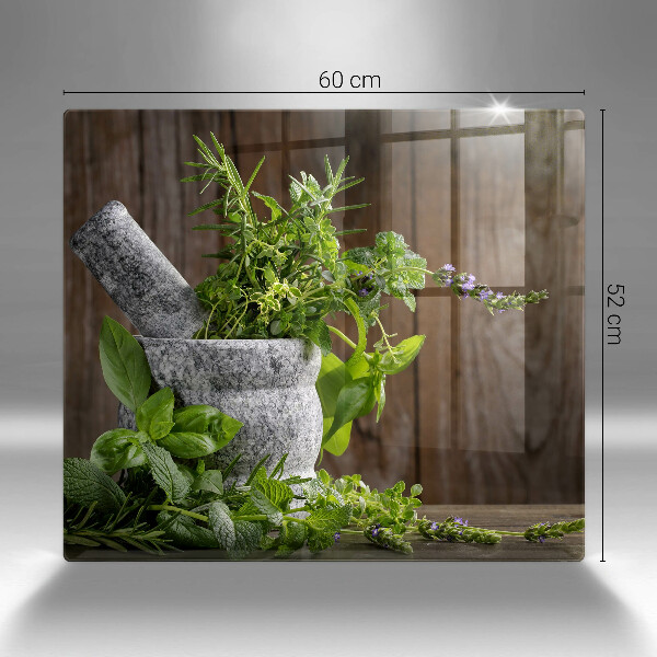 Copri piano cottura Piante erbe e legno