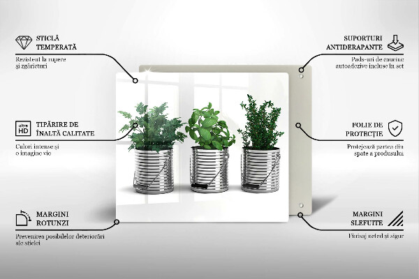 Copri piano cottura Vasi di piante aromatiche