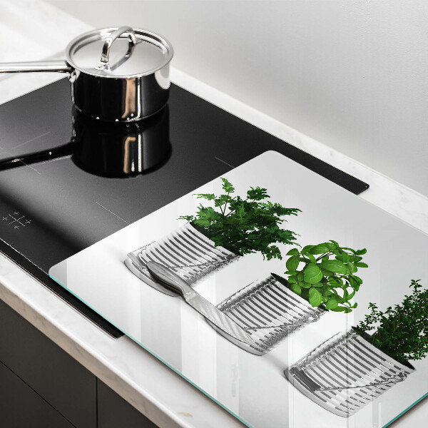 Copri piano cottura Vasi di piante aromatiche
