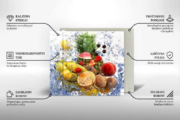 Copri piano cottura Frutta succosa e acqua