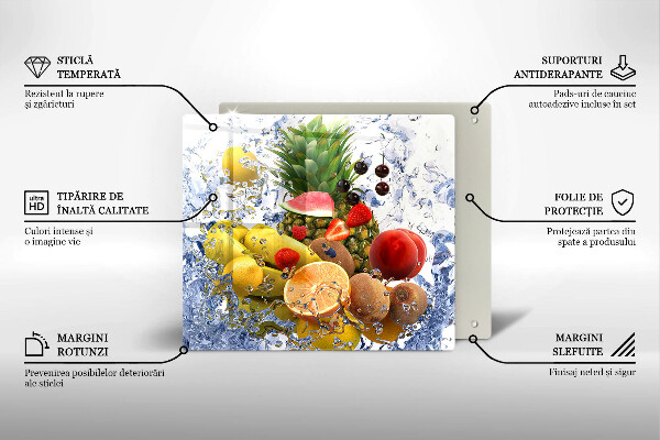 Copri piano cottura Frutta succosa e acqua