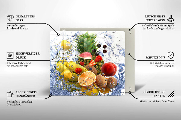 Copri piano cottura Frutta succosa e acqua