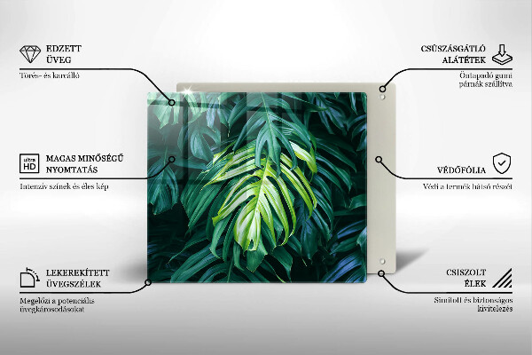 Copri piano cottura Foglie selvatiche di monstera