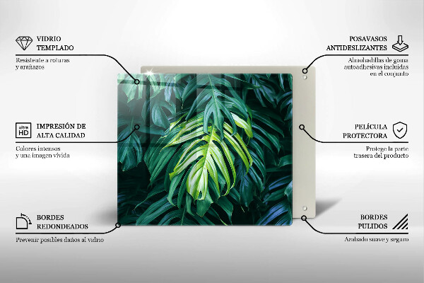 Copri piano cottura Foglie selvatiche di monstera