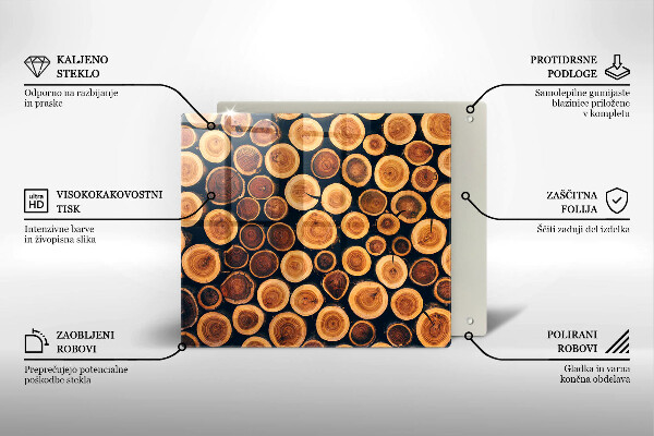 Proteggi piano induzione Ceppi di alberi in legno