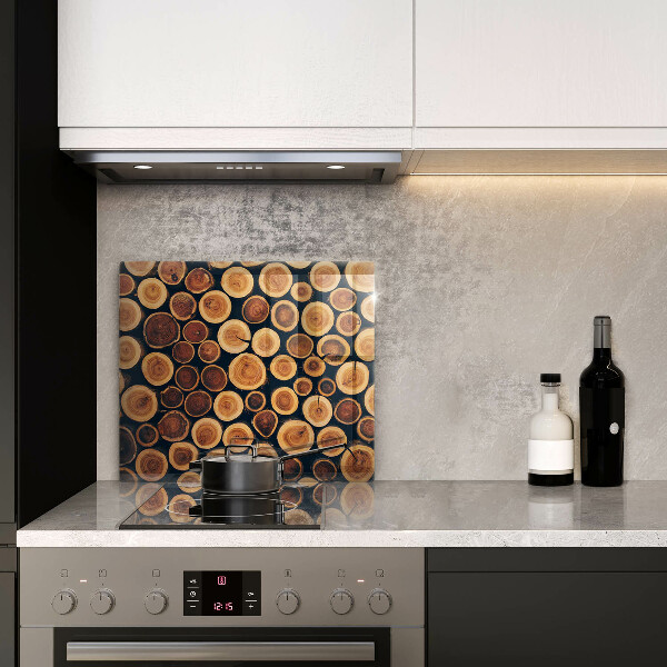 Proteggi piano induzione Ceppi di alberi in legno