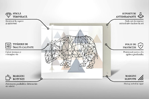 Proteggi piano induzione Rinoceronte di linea artistica