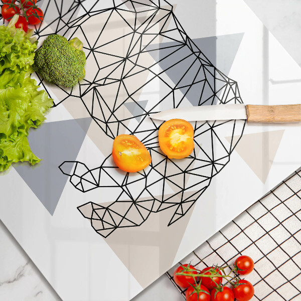 Proteggi piano induzione Rinoceronte di linea artistica