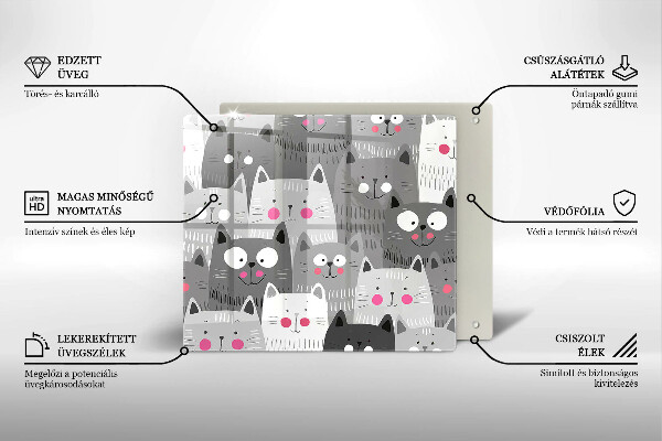 Copri piano cottura Illustrazione dei gatti