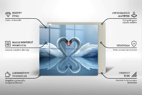 Copertura piano induzione Due cuori di cigno