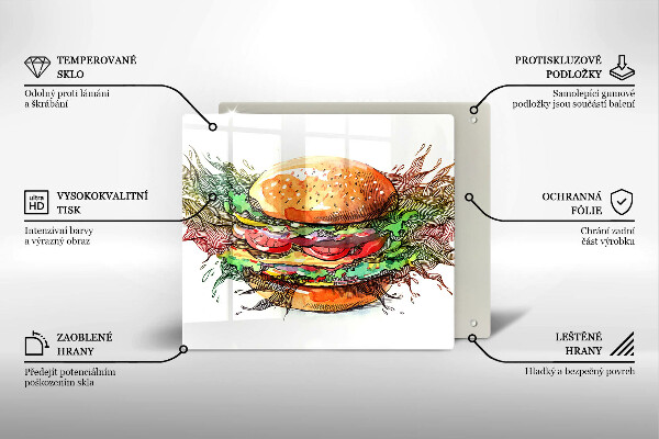 Copertura piano induzione Disegno dell'hamburger