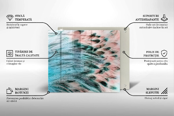 Copri piano cottura Piume di uccelli boho