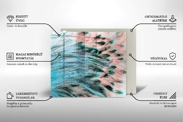 Copri piano cottura Piume di uccelli boho