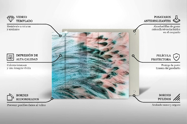 Copri piano cottura Piume di uccelli boho