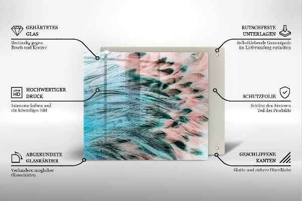 Copri piano cottura Piume di uccelli boho