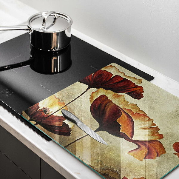 Copri piano cottura Fiori boho dipinti