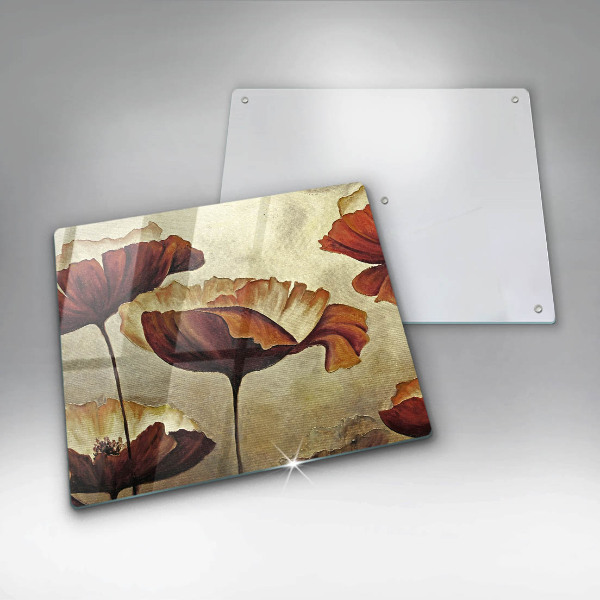 Copri piano cottura Fiori boho dipinti