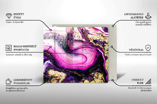 Copertura piano induzione Oro di disegno astratto