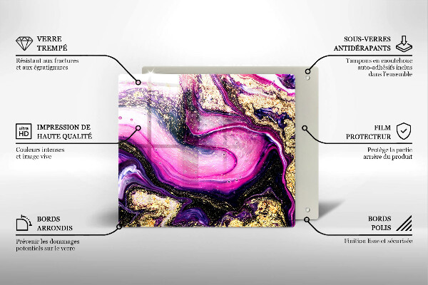 Copertura piano induzione Oro di disegno astratto