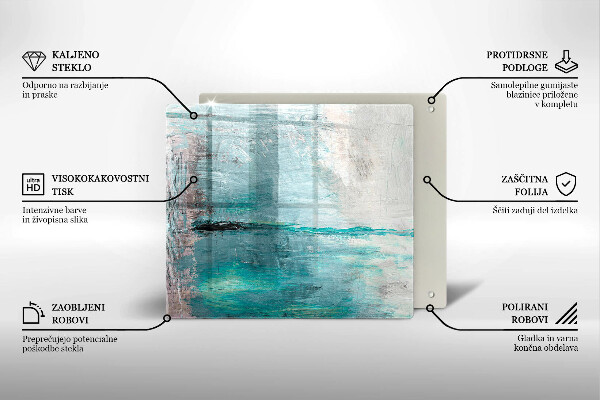 Copri piano cottura Dipinga lo sfondo di astrazione