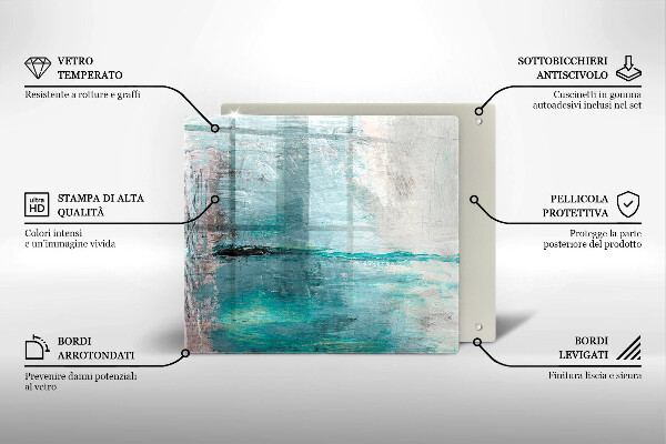 Copri piano cottura Dipinga lo sfondo di astrazione