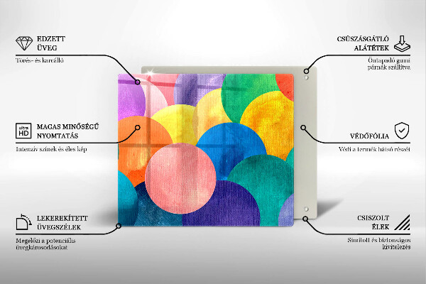 Copri piano cottura Cerchi colorati