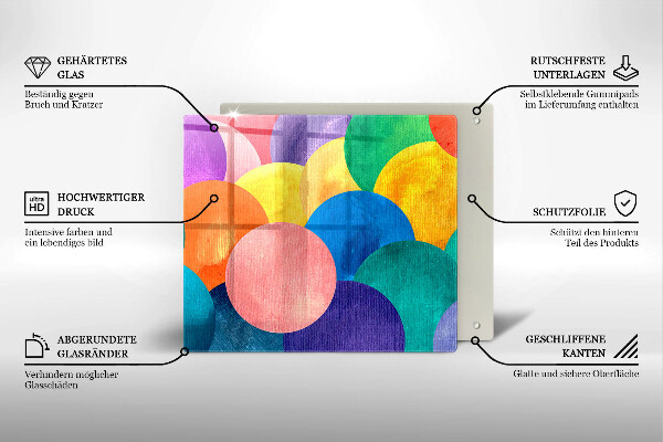 Copri piano cottura Cerchi colorati