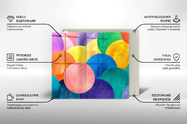 Copri piano cottura Cerchi colorati