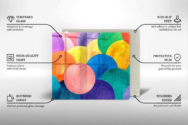 Copri piano cottura Cerchi colorati