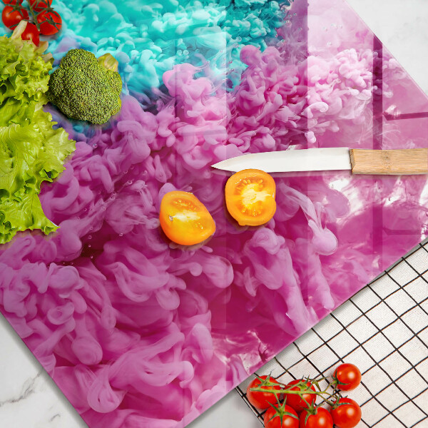 Proteggi piano induzione Fumo rosa-turchese