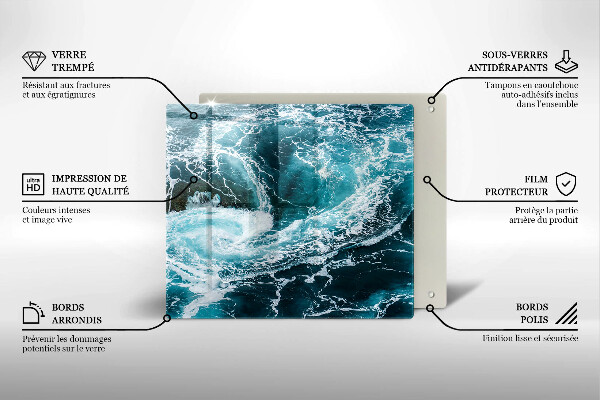 Proteggi piano induzione Onde d'acqua schiumose