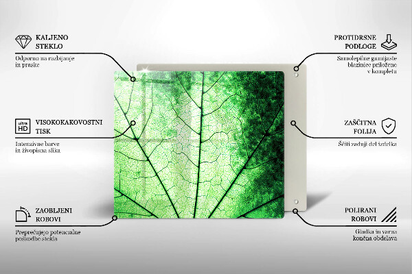 Copertura piano induzione Foglia venata decorativa