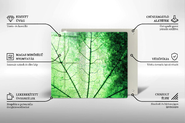 Copertura piano induzione Foglia venata decorativa
