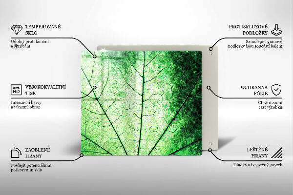 Copertura piano induzione Foglia venata decorativa