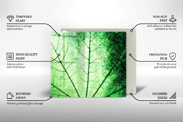 Copertura piano induzione Foglia venata decorativa