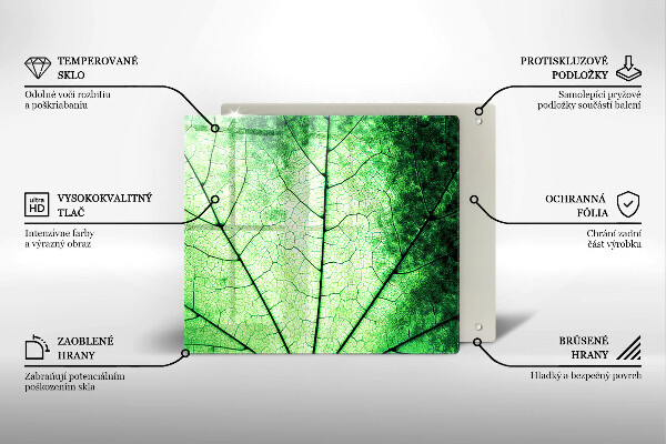 Copertura piano induzione Foglia venata decorativa