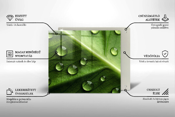 Copertura piano induzione Rugiada e foglia della natura