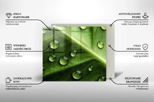 Copertura piano induzione Rugiada e foglia della natura