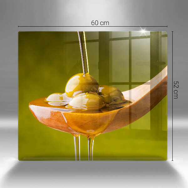 Copri piano cottura Olio d'oliva e olive