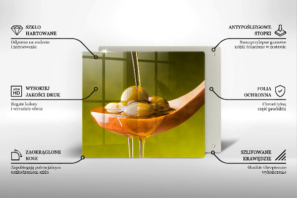 Copri piano cottura Olio d'oliva e olive