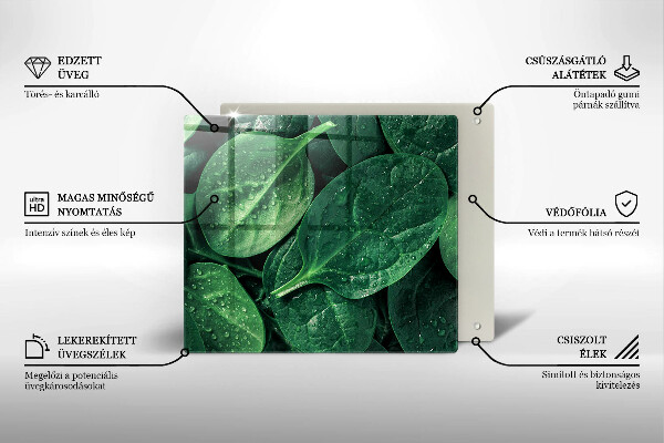 Proteggi piano induzione Foglie di basilico