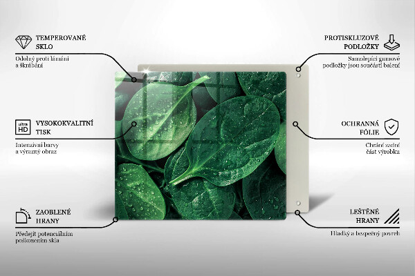 Proteggi piano induzione Foglie di basilico