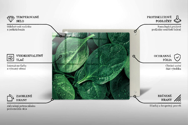 Proteggi piano induzione Foglie di basilico