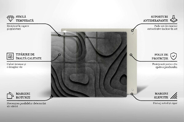 Proteggi piano induzione Forme di pietra 3D