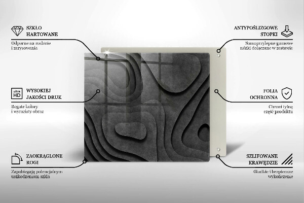 Proteggi piano induzione Forme di pietra 3D