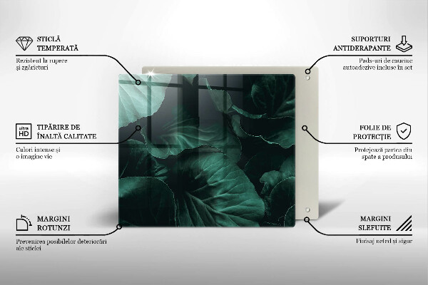 Proteggi piano induzione Foglie selvatiche scure