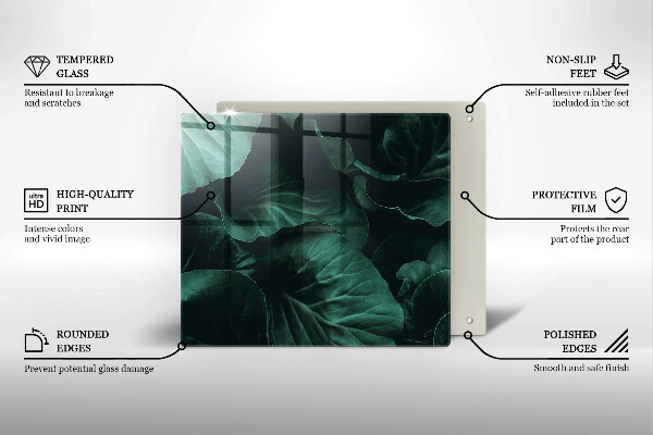 Proteggi piano induzione Foglie selvatiche scure